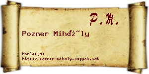 Pozner Mihály névjegykártya